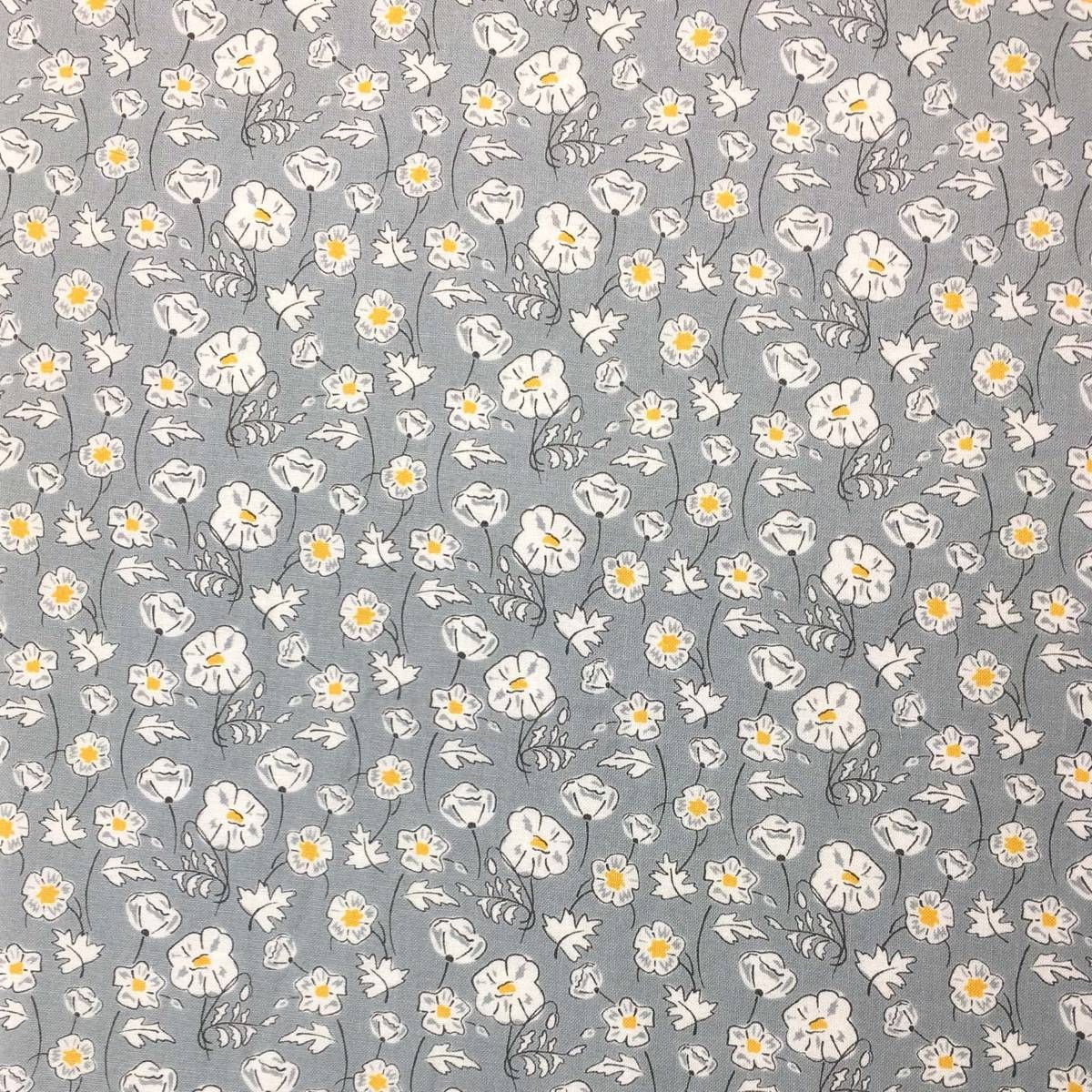 Craft Cotton-Craft Cotton Grey Flower, 100% CO_46-232010_