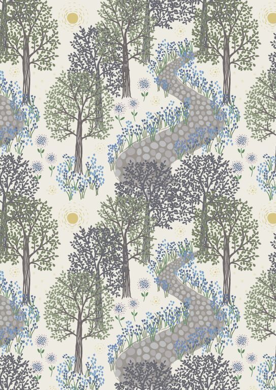Lewis & Irene Bluebell Wood Morning In Bluebell Wood 112 cm wide, 100% Cotton Lewis & Irene Bluebell Wood Morning In Bluebell Wood 112 cm wide, 100% Cotton