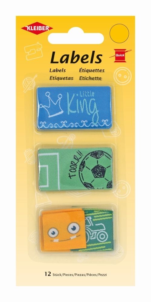 Kleiber Stoff-Labels Jungen 12 Stück, 100 % Polyester Kleiber Stoff-Labels Jungen 12 Stück, 100 % Polyester
