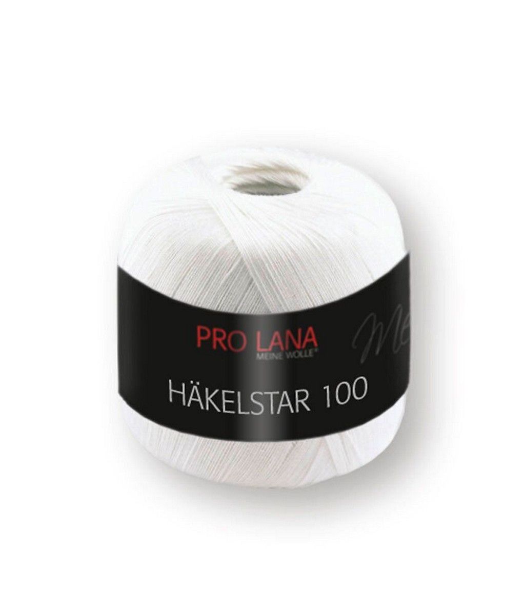 PRO LANA Häkelstar 100, 100% Cotton 100g/566m, Col 1 PRO LANA Häkelstar 100, 100% Cotton 100g/566m, Col 1