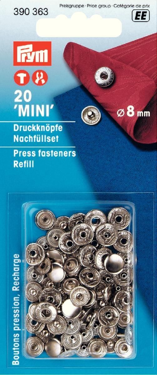 Prym Consumer Europe GmbH-NF-Nachfüllp. MS 8mm für 390360 silberfarbig_365-390363_
