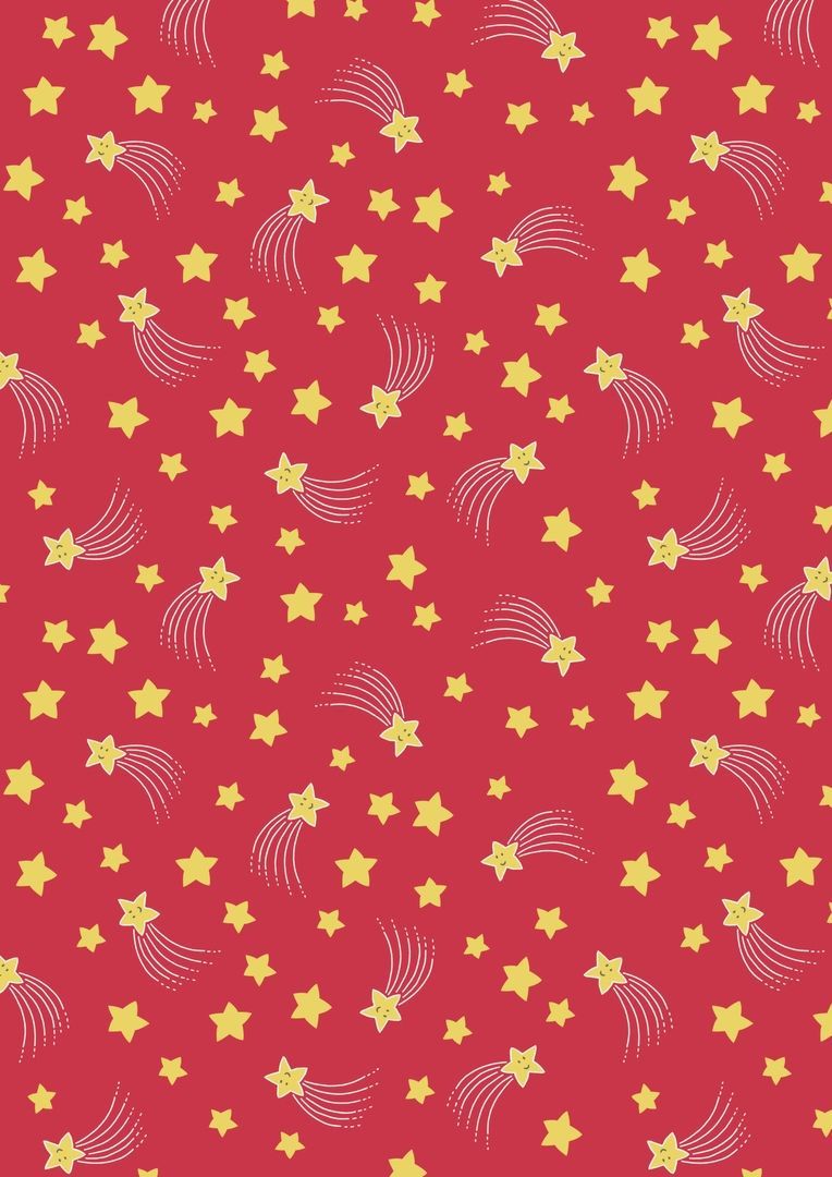 Lewis & Irene Ltd.-Lewis & Irene A Little Christmas Star Happy Stars on Red_36-CHR013-3_