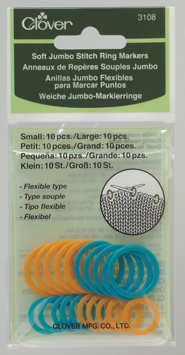 Clover MFG Co.Ltd.-Weiche Jumbo-Markierringe /VE3_24-3108_