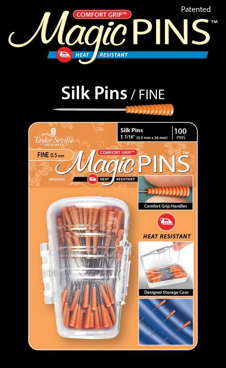 Taylor Seville Magic Pins - Silk FEIN 0,5 x 36 mm, 50 Stück Taylor Seville Magic Pins - Silk FEIN 0,5 x 36 mm, 50 Stück