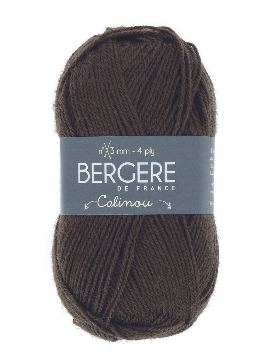 Bergere Calinou 75% Polyacryl, 25% Wolle 185m/50g,  Nadelstärke 2,5-3,0, Fb. Terre