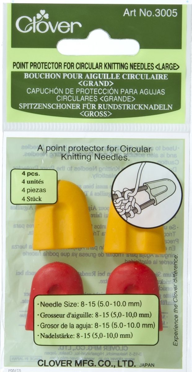Clover MFG Co.Ltd.-Spitzenschoner f.Rundstricknadeln (groß)_24-3005_