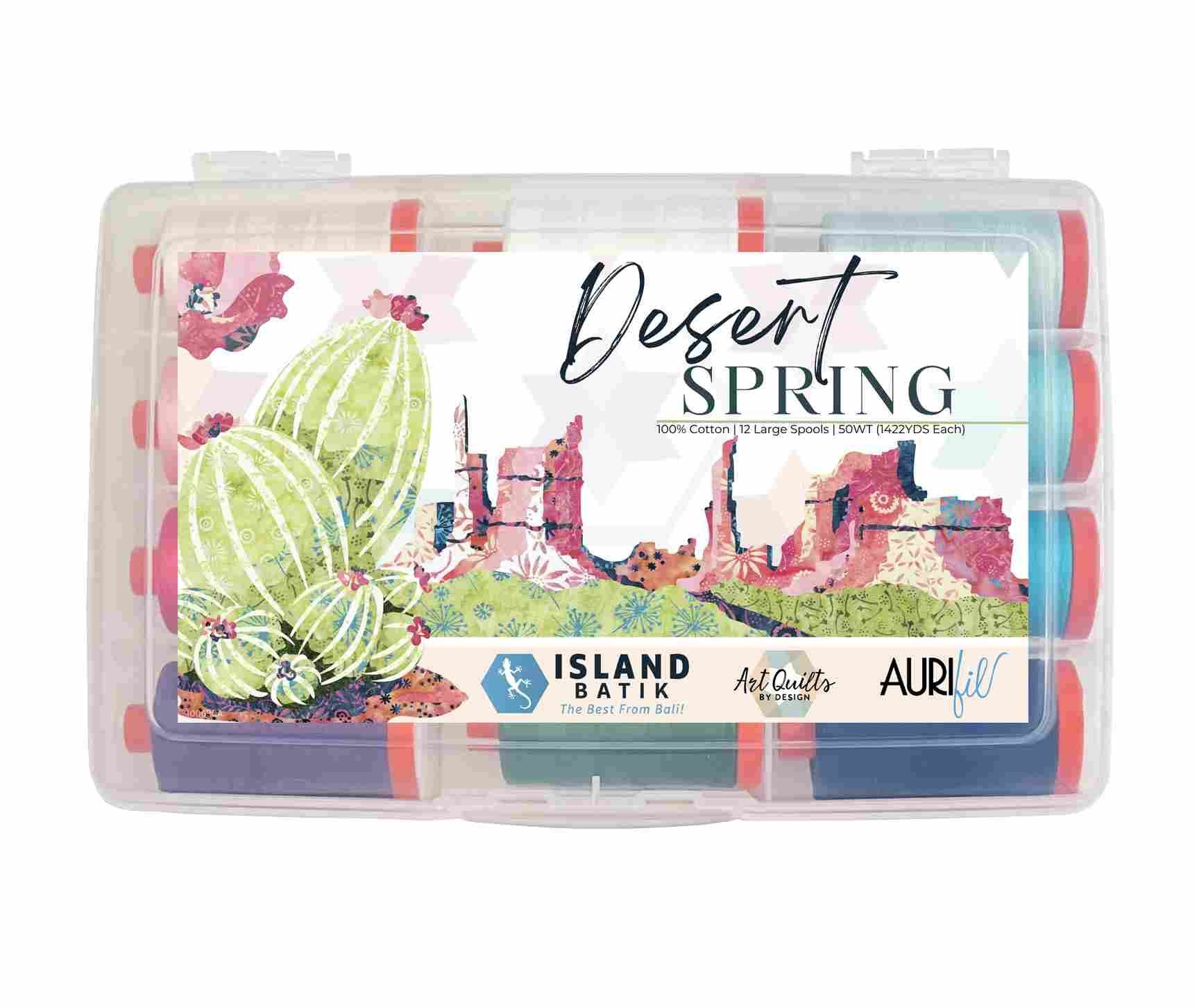 40-212516_0 AURIfil Nähgarn Desert Spring by Sondrasa Garnstärke 50, 12 Farben, 1300m-Spulen