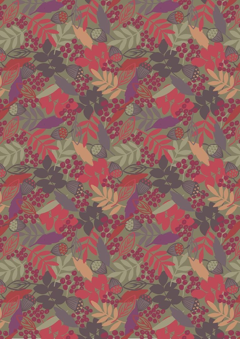 Lewis & Irene Ltd.-Lewis & Irene Autumn Fields Acorns & Leaves On Country Green_36-A113-3_