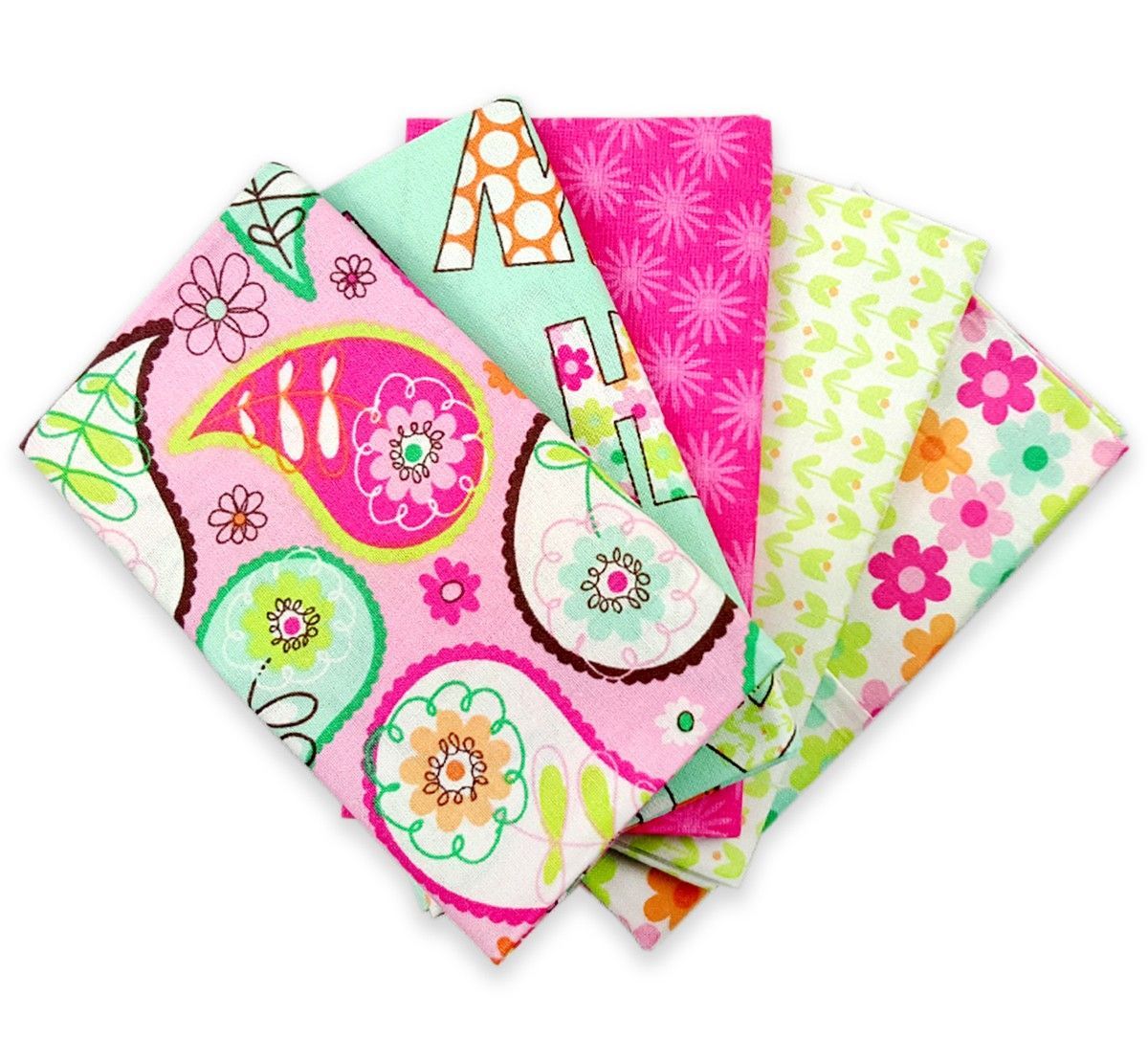 Craft Cotton Fat Quarter Set Birdwood, 100% CO contains 5 pcs each approx. 45 x 55 cm (18 x 22 inch)