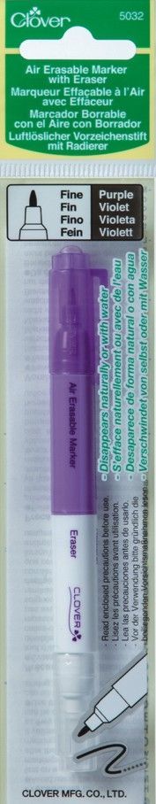 Luftlöslicher Vorzeichenstift mit Radierer /VE3 (Violett Fein)