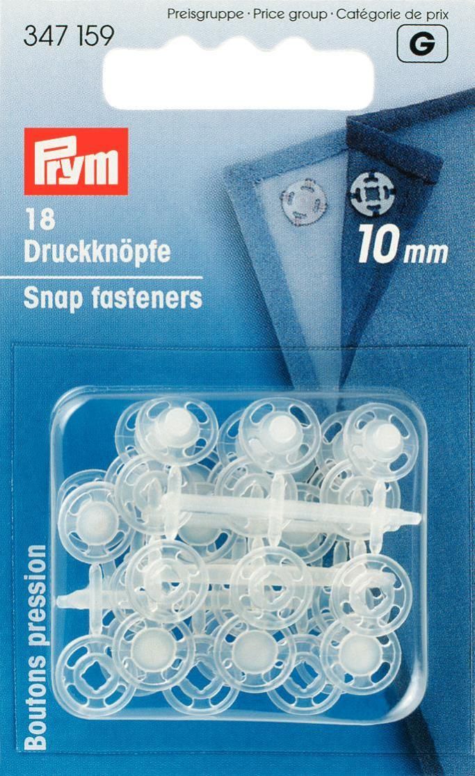 Annäh-Druckknöpfe 10mm 18St transp  VE5