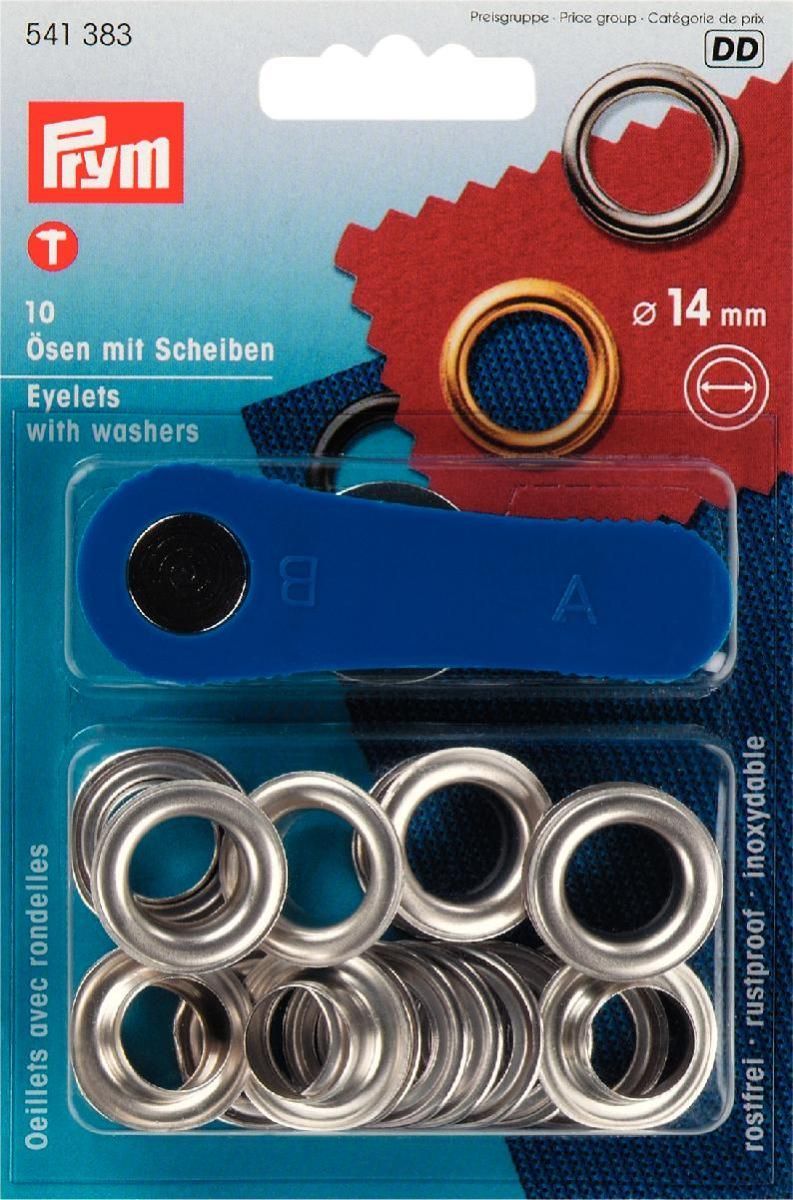 Ösen und Scheiben MS 14,0 mm silberfarbig