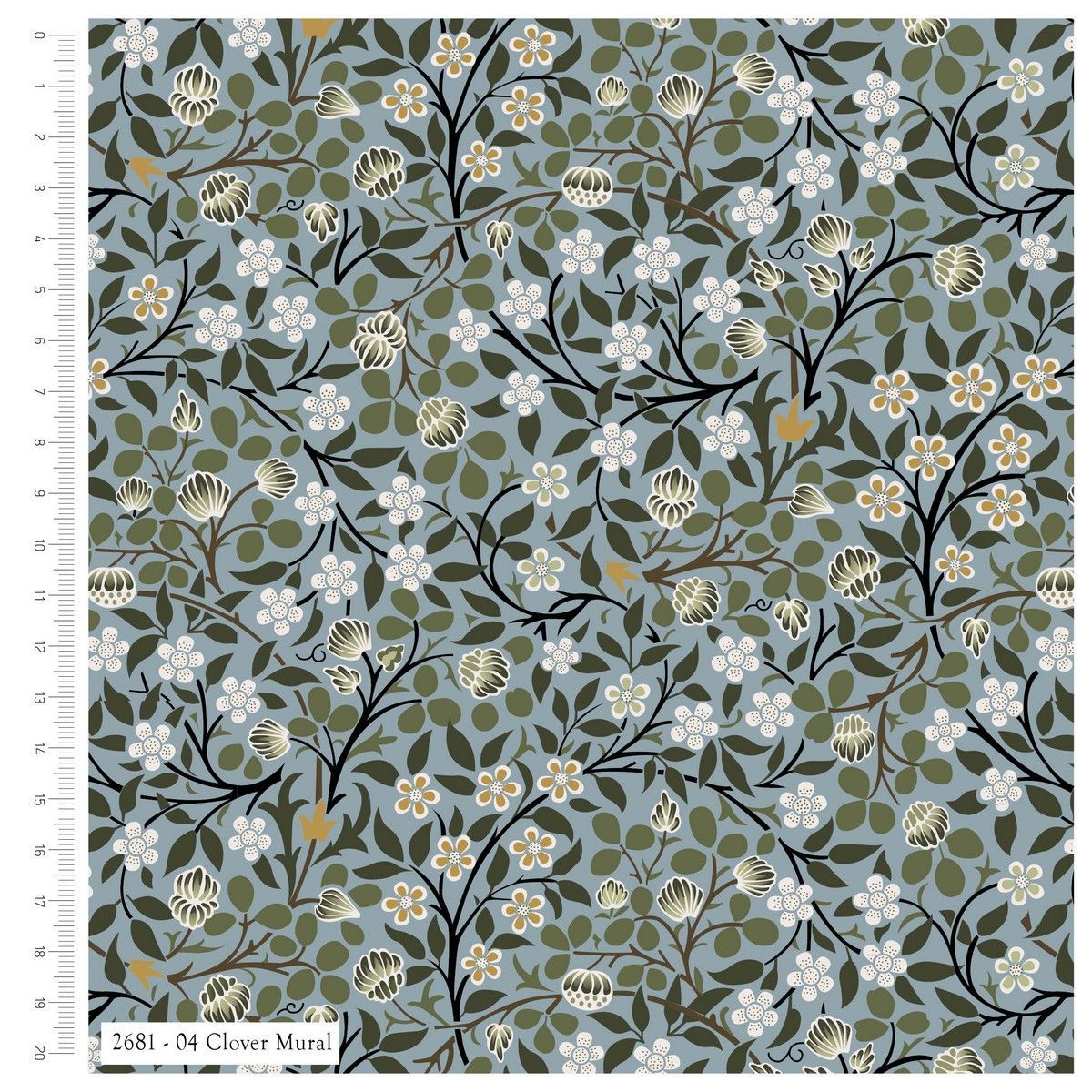Visage Textiles Ltd-Baumwollstoff William Morris Clover Mural _46-268104_