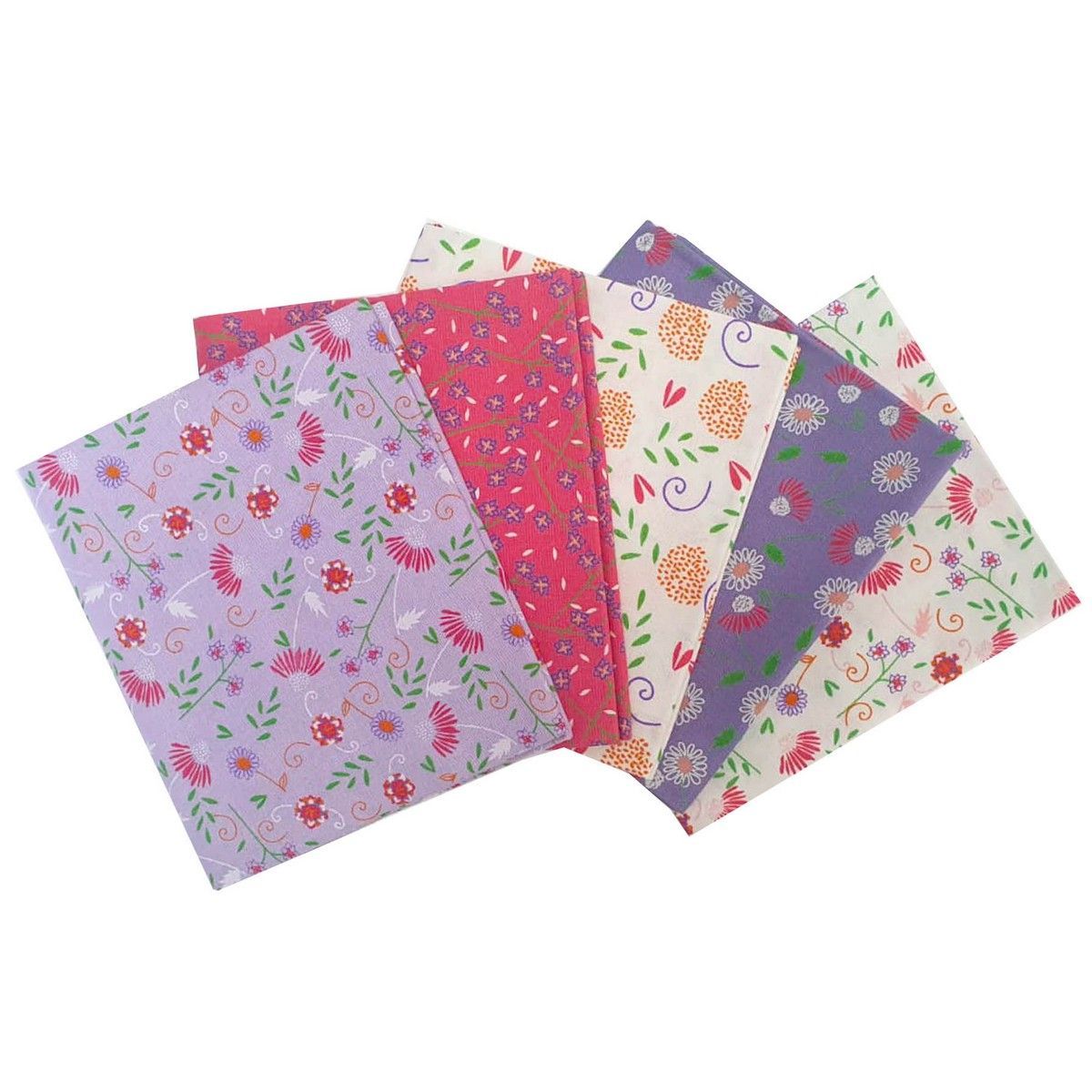 Fat Quarter Pack Cute Floral, 100% cotton, 5pcs each 18 x 21 inch Fat Quarter Pack Cute Floral, 100% cotton, 5pcs each 18 x 21 inch