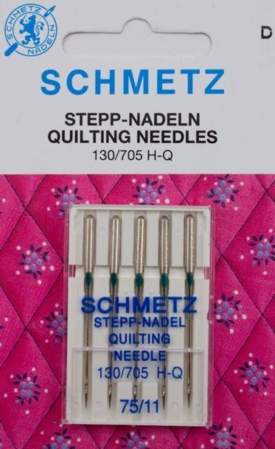 Nähmasch.-Nadel Schmetz 130/705 H-Q, 75 5 St., Stepp-/Quilting-Nadel, Stärke 75