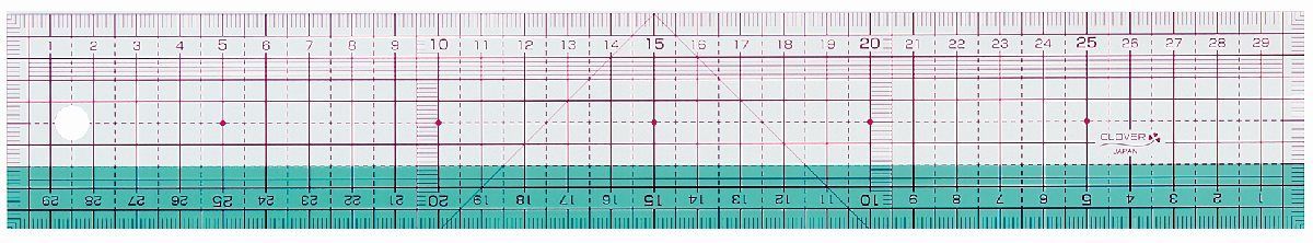 Clover MFG Co.Ltd.-Clover Flexibles Stoffmesslineal 30cm_24-7702_