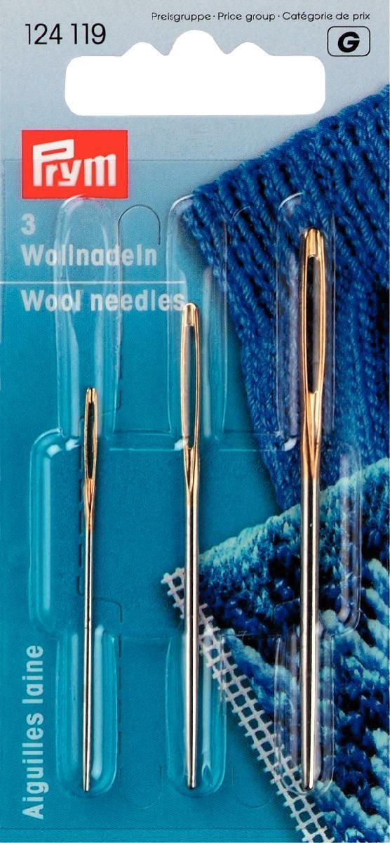 Prym Consumer Europe GmbH-Wollnadeln u. Smyrnanadeln o.Sp. ST 1+3 silb VE10_365-124119_