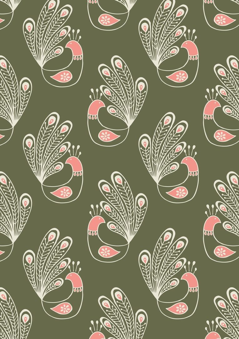 Lewis & Irene Home Sweet Home Peacock On Folksy Green 112 cm wide, 100 % Cotton