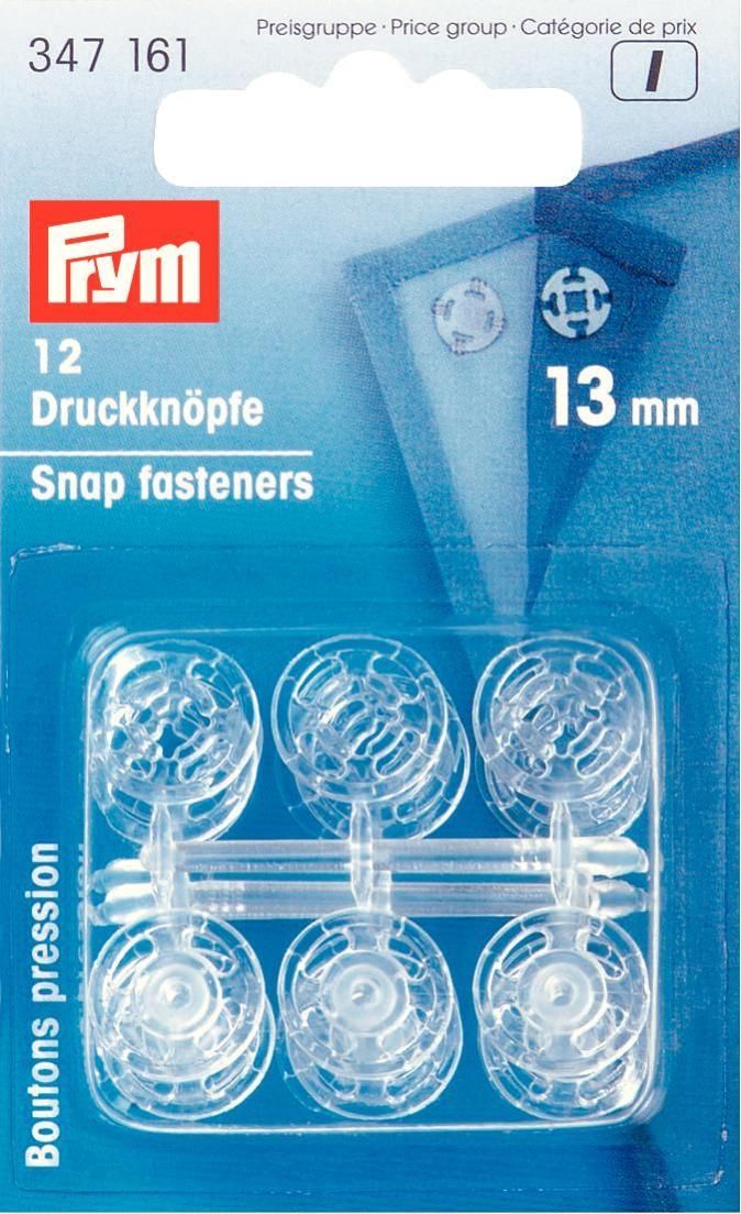 Annäh-Druckknöpfe KST transparent 13mm, 12 St.  /VE5