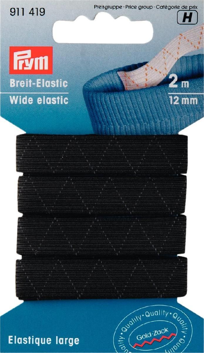 Prym Consumer Europe GmbH-Breit-Elastic 12 mm schwarz 2m_365-911419_