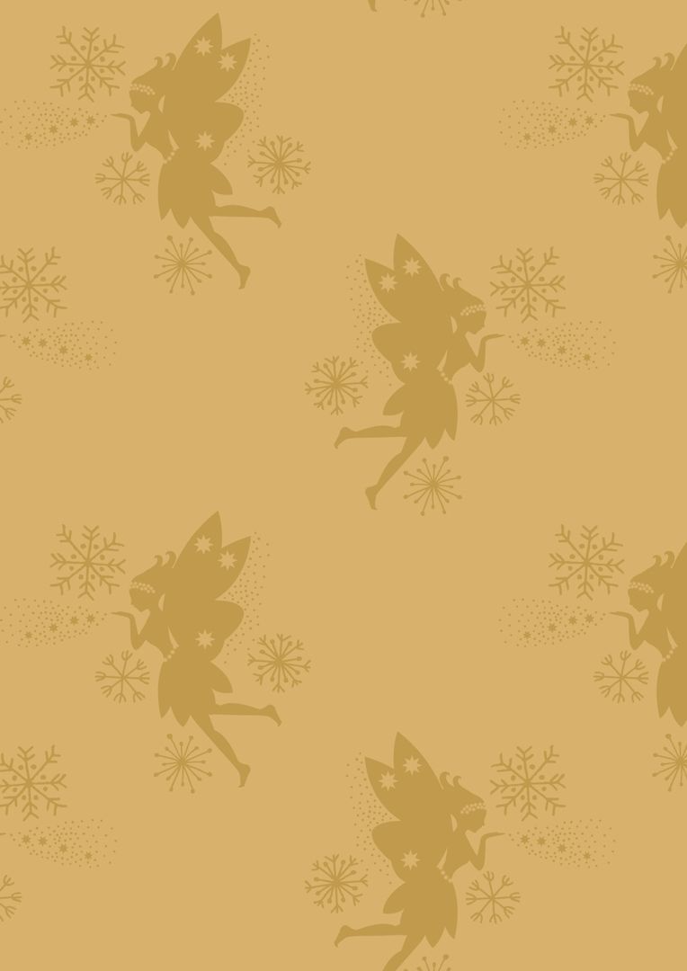 Lewis & Irene Make a Christmas Wish Fairies on Gold  10 m Ballen, 112 cm breit, 100 % Baumwolle