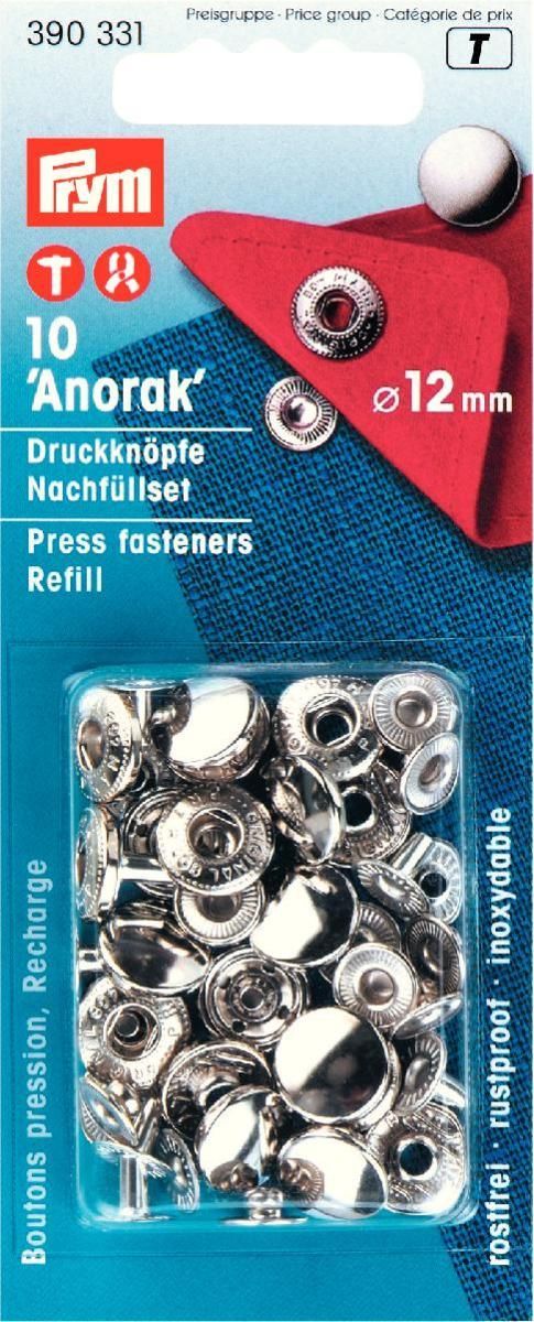 Prym Consumer Europe GmbH-NF-Nachfüllp. Für 390330 MS 12 mm silberfarbig_365-390331_