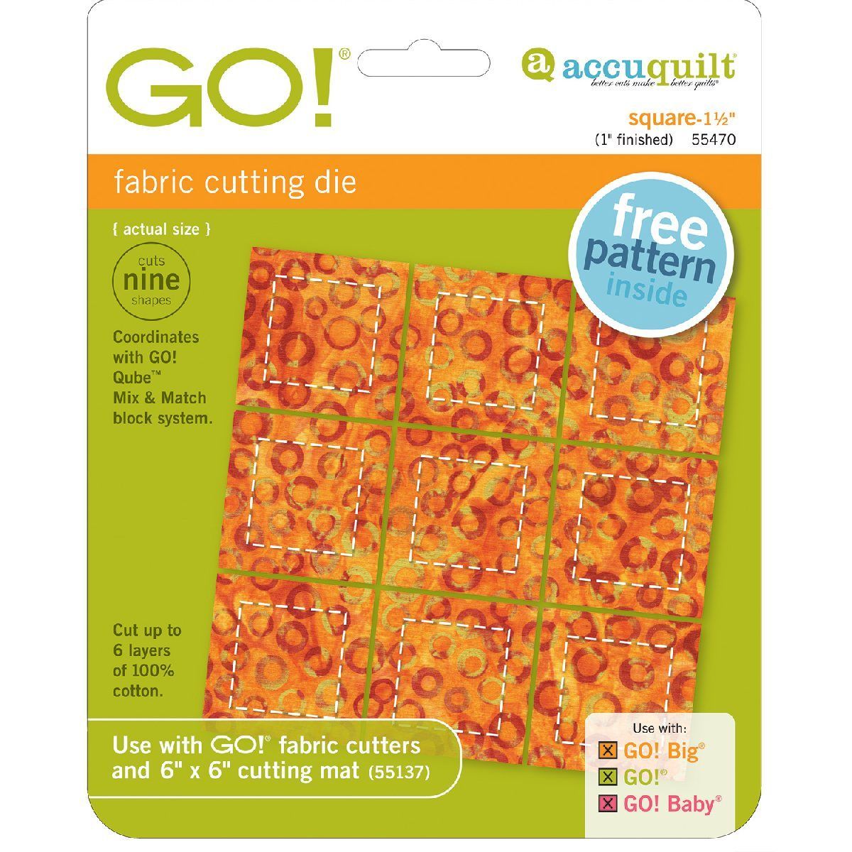 Accuquilt-Accuquilt Stanzform Square 1 inch_28-55470_