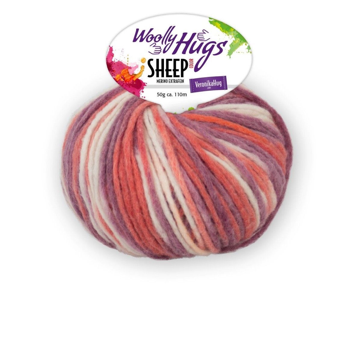 Woolly Hugs Sheep Color Fb 82 *** 50% Wolle, 28% Baumwolle, 22% Polyamid 50g/110m