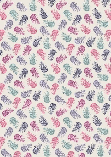 Lewis & Irene Manor House Cream Feather 112 cm wide, 100% Cotton