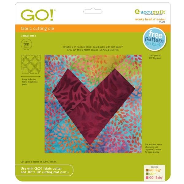 Accuquilt-Accuquilt Stanzform Wonky Heart_28-55471_
