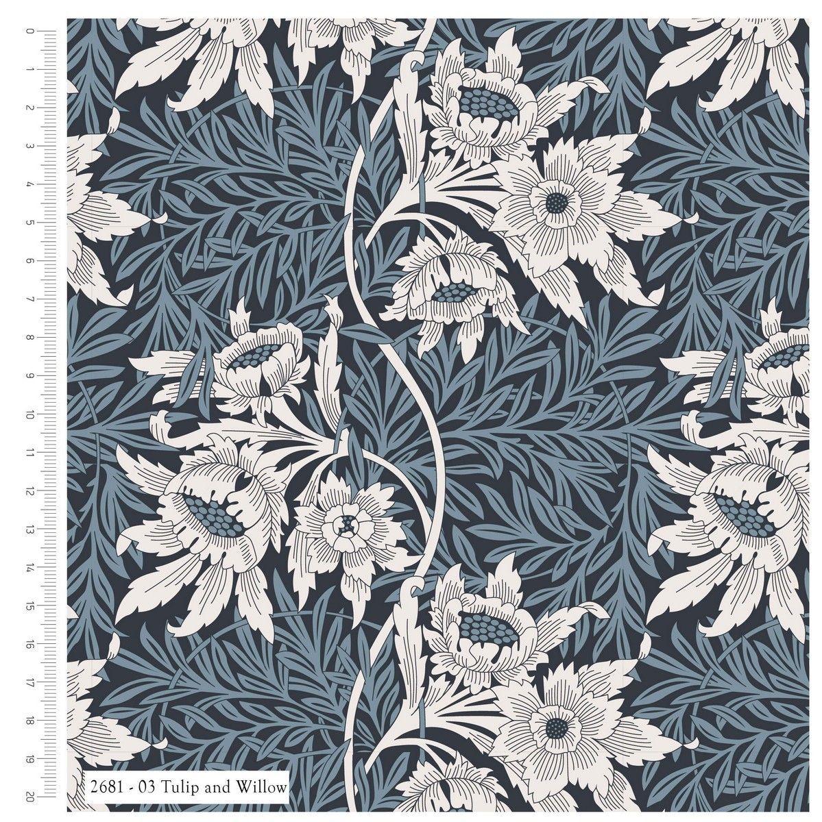 Visage Textiles Ltd-Baumwollstoff William Morris Tulip + Willow_46-268103_
