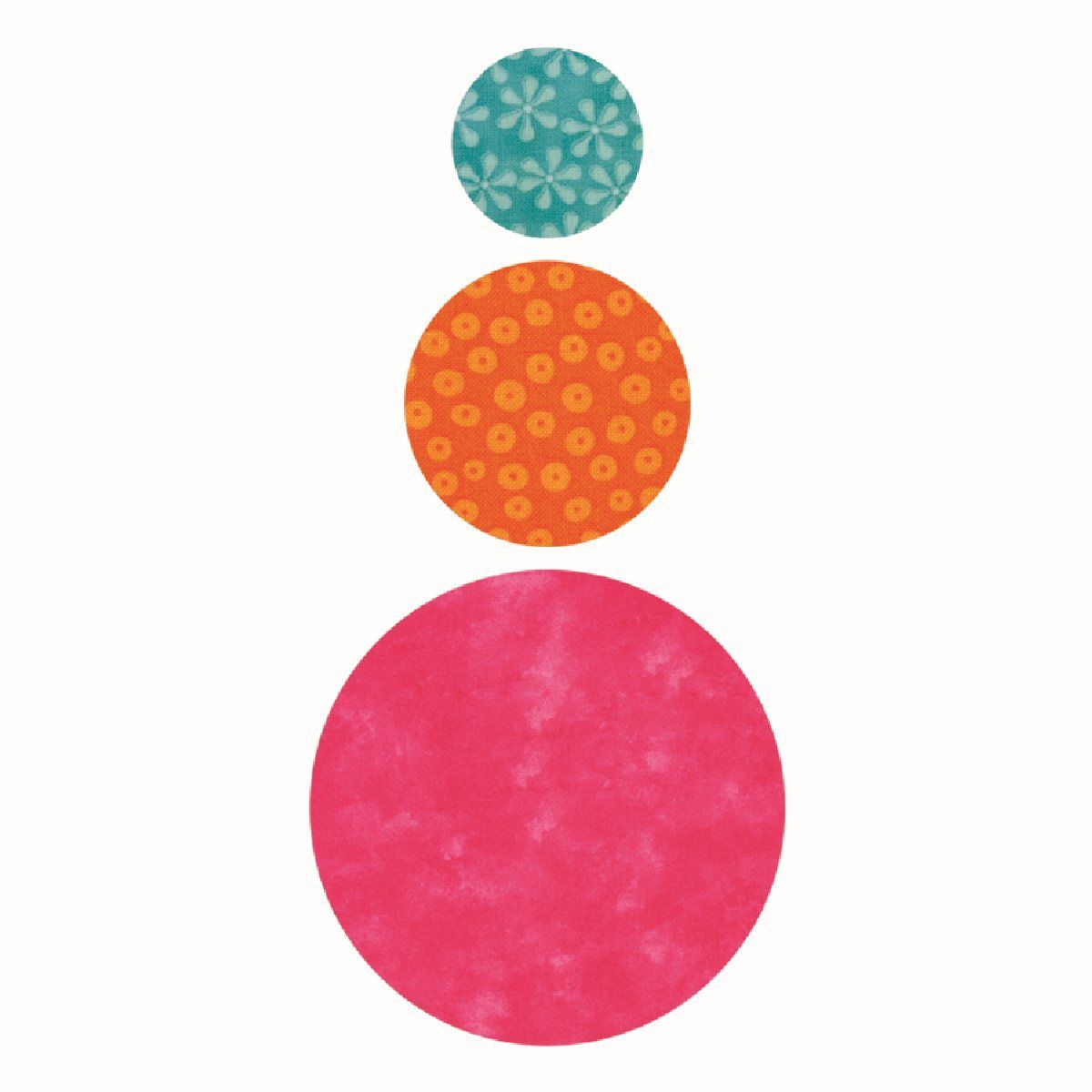 Accuquilt Stanzform Circle 2, 3, 5 inch (5,1, 7,6, 12,7cm), Kreise