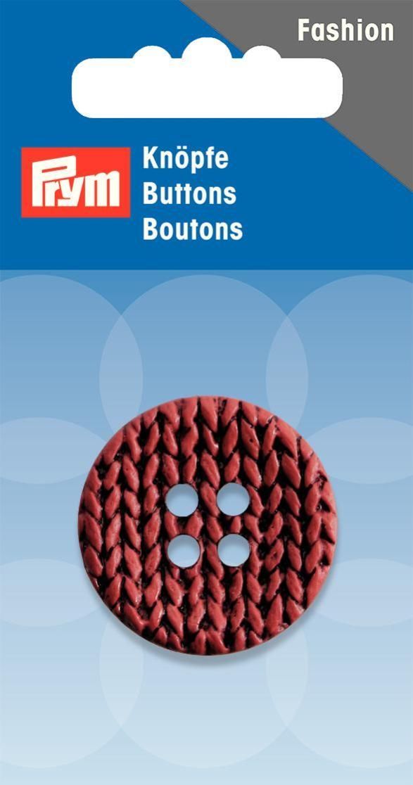 4-Loch Knopf Strick terrakotta 32mm