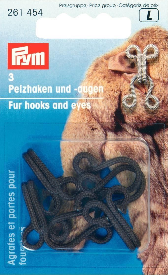 Pelzhaken und Augen ST braun Pelzhaken und Augen ST braun