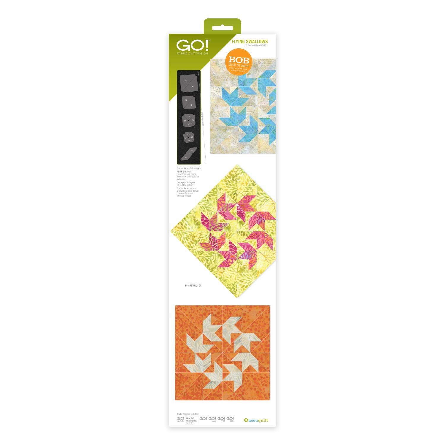 Accuquilt-Accuquilt Stanzform Flying Swallow BOB_28-55931_