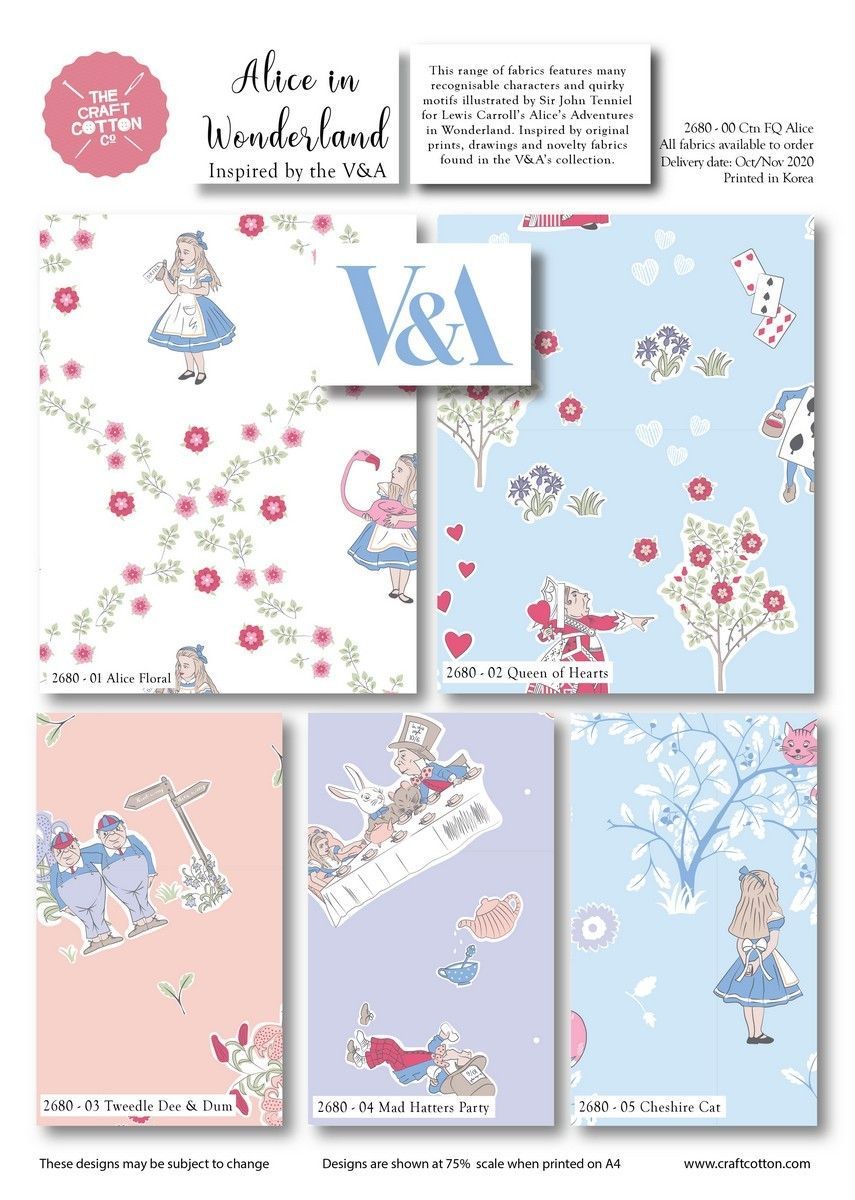 Visage Textiles Ltd-Fat Quarter Stoffpaket Alice in Wonderland_46-268000_