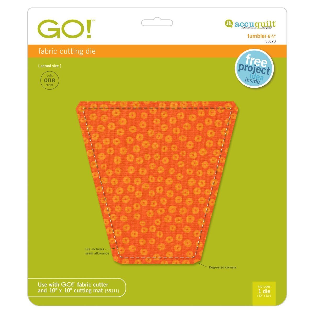 Accuquilt-Accuquilt Stanzform Tumbler 6 1/2 inch_28-55020_