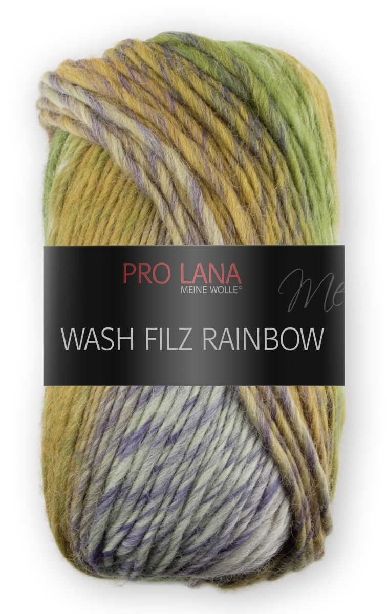 PRO LANA Wash Filz Rainbow, 100% Virgin Wool 100m / 100g, Needle size 6,0-8,0, Col. 242