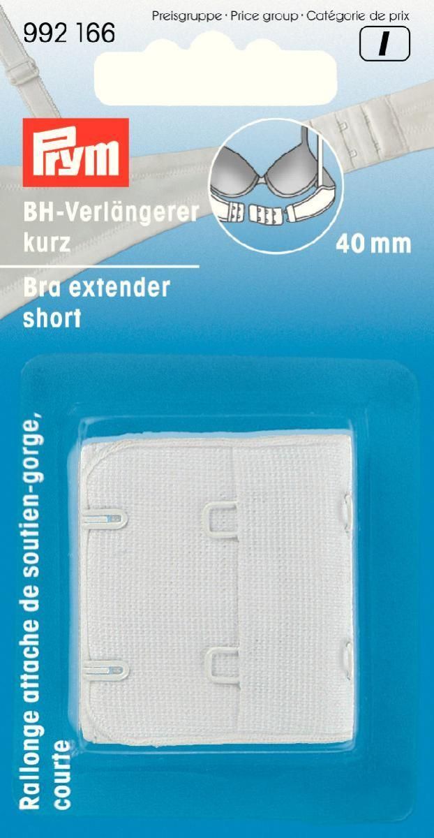Prym Consumer Europe GmbH-BH-Verlängerer kurz 40mm weiß_365-992166_