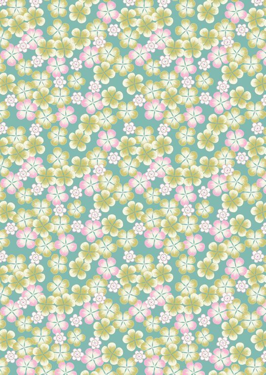 Lewis & Irene Tropicana Green Tropical Flowers 10 m Ballen, 112 cm breit, 100% Baumwolle