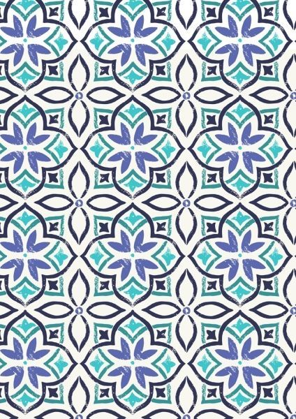 Lewis & Irene Ltd.-Lewis & Irene Marrakech Blue Riad Tile_36-A006-1_