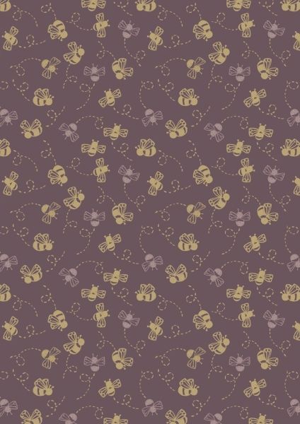 Lewis & Irene Honey Meadow Chocolate Bees 112 cm breit, 100% Baumwolle Lewis & Irene Honey Meadow Chocolate Bees 112 cm breit, 100% Baumwolle