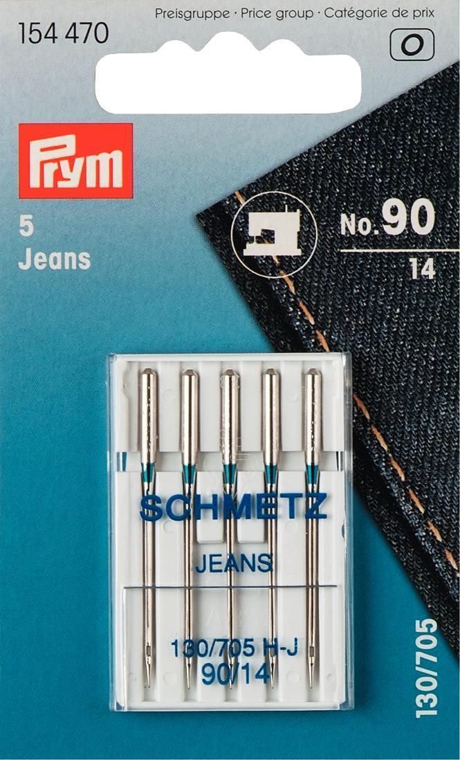 Prym Consumer Europe GmbH-Nähmaschinennadeln,ST, Syst. 705, Jeans 90_365-154470_