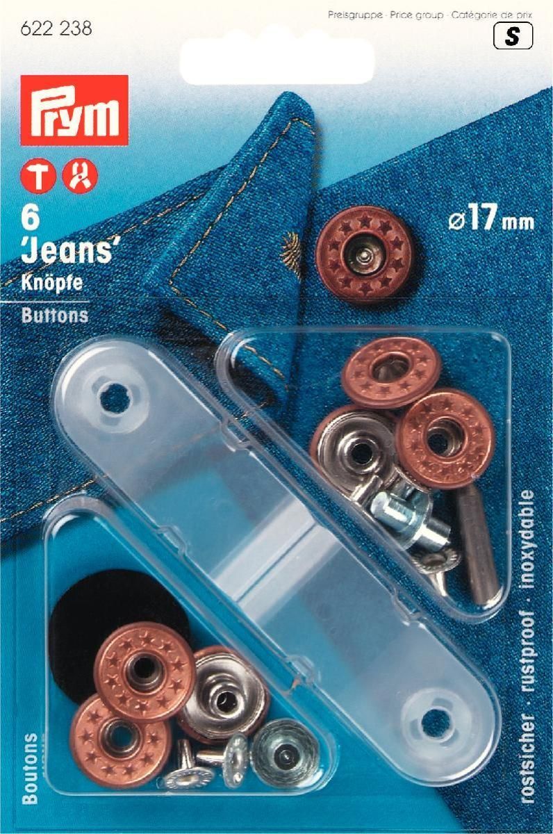 Prym Consumer Europe GmbH-NF-Jeansknopf Sterne offen 17 mm altbronze_365-622238_