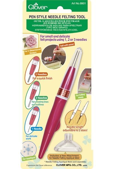 Clover MFG Co.Ltd.-Trockenfilznadel Stiftform /VE3_24-8901_