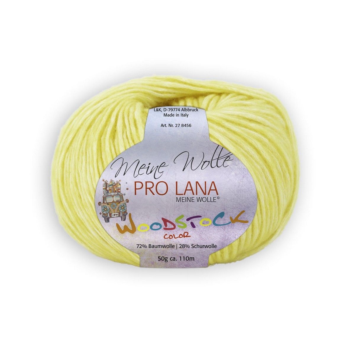 PRO LANA Woodstock, 72% Baumwolle, 28% Schurwolle 110m / 50g, Nadelstärke 4,5-5,5 Fb. 21