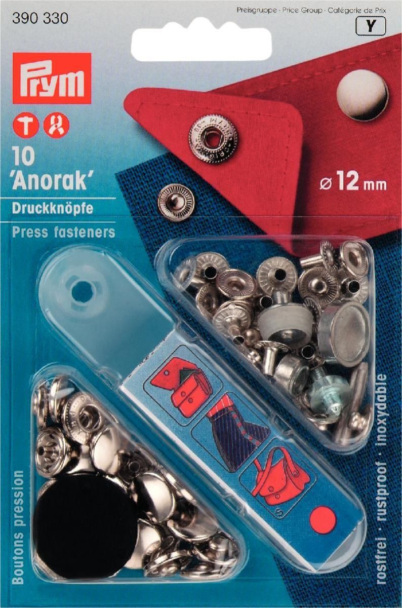 NF-Druckknopf Anorak MS 12 mm silberfarbig