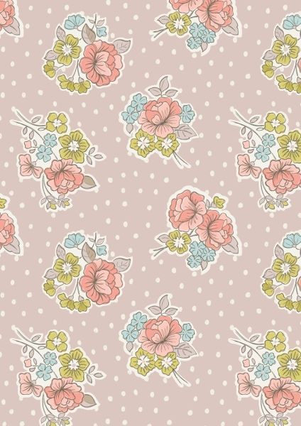Lewis & Irene Ltd.-Lewis & Irene Timsbury Lane Pale Pink Spotty Bouquet_36-A015-1_