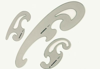 French curves set of 3 curves