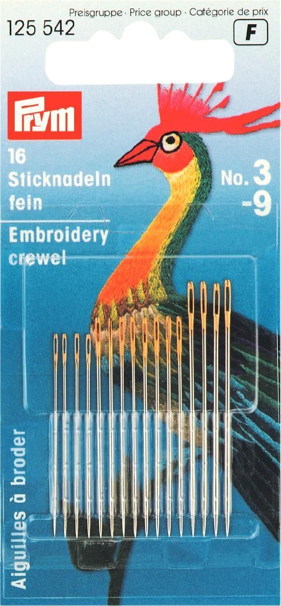 Prym Consumer Europe GmbH-Crewelnadeln ST3-9 silber/gold VE10_365-125542_